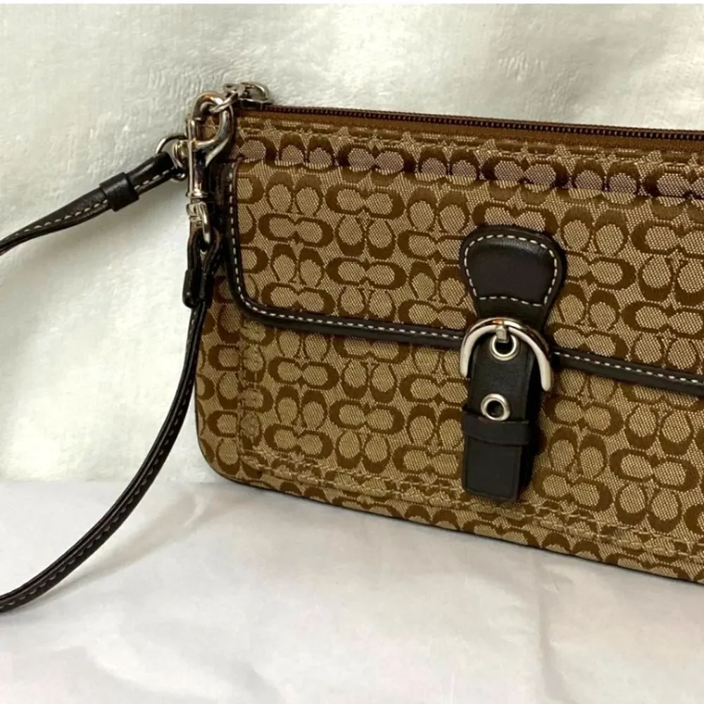 Coach Soho Mini Signature Slim Wristlet